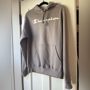 Champion Men's Hooded Sweatshirt, Size S, Brown